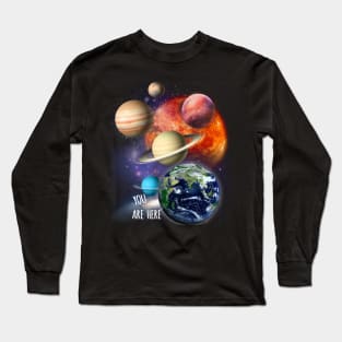 Solar Systems Planet Space Geeks Gift Astronomy Lover Long Sleeve T-Shirt